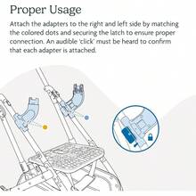 - Adaptador para cocecitos Minu y Minu V2 Cpate con sillas de bé Aria Mesa V2 o Mesa MAX fijación rápida + Segura 1 Juego - gris - Ver 6