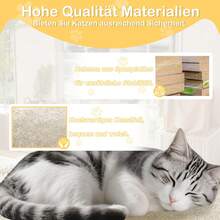 LILIIN Cat Tree Type A 130 Cm, Climbing Tower With Soft Plush, Sisal-Wrapped Scratching Posts, Cat Cave And Platforms, Cat Tree/Cat House For Large And Small Cats, Dark Grey/Light Grey/Beige