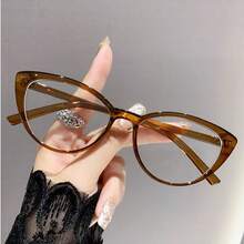 1pc Cat Eye Makeup-Free Versatile Plain TPR (Thermoplastic Rubber) Non-Prescription Glasses 2026