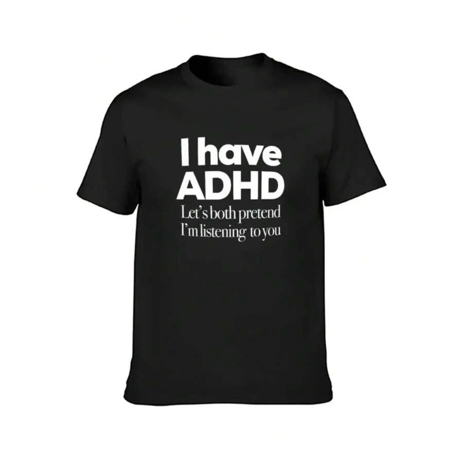 2025 Nueva Camiseta de Estilo Nórdico con Impresión de Letras Otoño e Invierno para Hombres y Mujeres de Algodón Cuello Redondo Transpirable de Alta Calidad - Negro - Ver 1