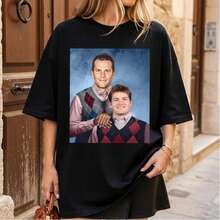 Brady-Maye Step Bros Funny Football T-Shirt, Step Brothers Football Shirt, England Patriots Foot Tee - 黑色 - 查看 1