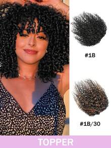 Short Natural Water Wave Human Hair Toppers Clip In Human Hair Wiglets Toppers Hairpiece For Men And Women With Thinning Hair Instant Volume And Style - 彩色 - 查看 2