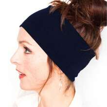 1pc Sports Headband,Sweat-Absorption & Non-Slip Hair Band,Breathable Running Fitness Turban For Women Men - 黑色 - 查看 9