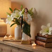 LUMIARTISAN St. Jude Thaddeus Statue - Patron Saint Of Hope & Mir Hand-Painted Resin Figurine With Gold Details, Catholic Religious Decor For Home Altar Shelf - resin - View 2