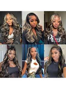 34 Inch Glueless Wigs Human Hair Pre Plucked 1B/27 13x4/13*6 HD Lace Front Wigs Human Hair Glueless 200% Density Body Wave Lace Front Wigs Human Hair With Baby Hair - S1B/27 - 查看 11
