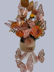 蝴蝶贴纸 - 玫瑰金 - 查看 3