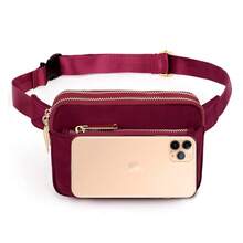UTO Fanny Pack For Women Crossbody  Fashion Belt Purse Chest Waist Hip Bumbag For Outdoor Shopping Travel HiFKing - NylonRed - 查看 6