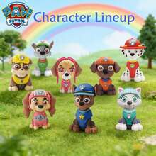 Paw Patrol 1个官方汪汪队立大功可爱小狗盲盒，3D毛绒玩偶，随机角色（Chase、Skye、Rubble、Rocky、Zuma、Liberty、Everest），可收藏的惊喜玩偶，桌面摆件，送给粉丝和朋友的完美圣诞礼物 - 彩色 - 查看 9
