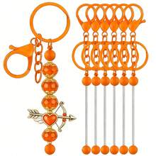 3/6pcs Beaded Keychain Chains, Blank Alloy Beaded Keychain DIY Accessories Kit, Suitable For Pendant Bead DIY Keychain Making, Jewelry Making, Gifts - Beaded Keychain - View 11