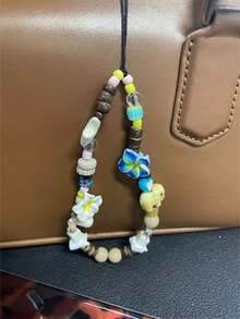 夏季椰子树和海星相机挂绳、手机壳带、相机腕带、DIY 随机串珠配件 - 彩色 - 查看 2