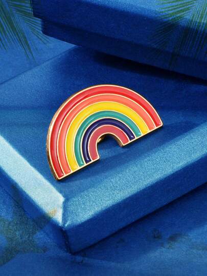 1 Pc Colorful Enamel Rainbow Brooch Lapel Pin For Clothing Backpack Hat Decoration Funny Badge Festival Jewelry Gift
