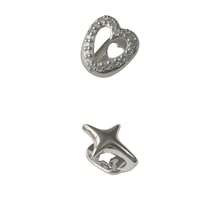 1 Set Hollow Heart Zirconia & Smooth Starburst 2pcs Shiny Personalized Hip Hop Tooth Jewelry, Valentine's Day Gift - Multicolor - View 3