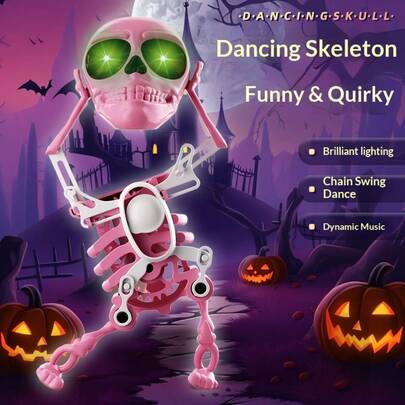 This Is A 3D-Printed Skeleton Ornament That Requires Self-Assembly. Once Wound Up, It Performs Funny Swaying And Comical Dancing Movements, Making It Very Amusing. It Can Be Played With Fingers To Relieve Stress And Calm Irritability.