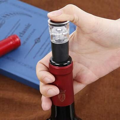 Acrylic Vacuum Wine Bottle Stopper, Fits Champagne And Wine Bottles, Airtight, Universal Wine