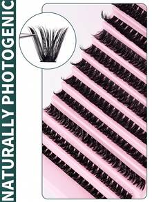 200pcs 30D/40D/80D D-Curl Volumizing False Eyelashes Set, DIY False Eyelashes Set, Super Thick Black False Eyelashes Set, Daily Makeup Black False Eyelashes Set, D-Curl Volumizing False Eyelashes Set, Black Individual False Eyelashes Set (200pcs), 8-16mm Mixed Individual False Eyelashes Set, DIY At Home, Rizos D-Curl Volumizing False Eyelashes, Mini Travel & DIY Eyelash Set, Individual False Eyelashes, False Eyelashes - D - View 7