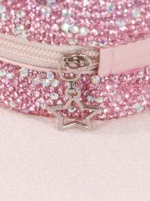 Rhinestone DecorationTravel Jewelry Box With Mirror, Jewelry Organizer And Storage, Portable Jewelry Box With Mirror Travel Jewelry Storage Box Ins Style Multi-Functional Jewelry Box Anti-Oxidation Large Capacity Jewelry Organizer Box - Multicolor - View 8