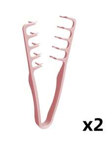 男士蓬松宽齿梳，ABS塑料材质，纹理手柄，适合蓬巴杜发型，专业宽齿纹理梳，可轻松倒梳，理发师专用梳子 - 彩色 - 查看 16