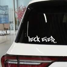 1pc "LECK EIER" Car Sticker, Laptop Sticker, Truck/Off-Road Vehicle Door/Rear Window Decal, Personalized Car Decoration, Bumper Sticker, Mirror Sticker, Waterproof Creative Sticker - A - View 8