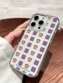 Officiellt licensierat Paul Frank transparent rymdskal för mobiler, stötsäkert kameraskydd i hela kroppen, mönster med apafigur, ny design kompatibel med iPhone 13/14/15/16/17 Pro Max - Multifärgad - Visa 3