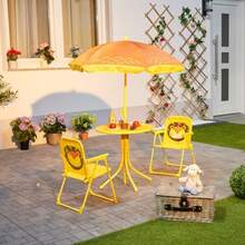 days - Juego de Mueb de Camping para niños con silla sillas Pb y Mesa Conjunto de jardín para niños león llo 19.5 x 19.5 Pulgadas - amarillo - Ver 3