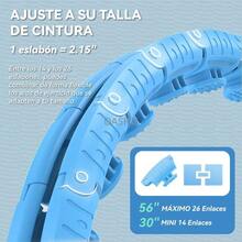con Peso para Pérdida de Peso en Adultos, Aro Fitness Infinito de 26 Eslabones (56 Pulgadas), Ideal para Mujeres Adultas - azul - Ver 3