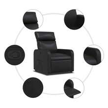 vidaXL Relaxsessel Schwarz Kunstleder - Schwarz - Übersicht 3