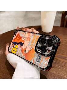Fast EU Shipping (DE & ES)   Anime Hot-Blooded Volleyball Boy Phone Case Compatible With  16 15 14 13 12 11 Pro Max X XR XSMAX 8 7 Plus, Shockproof Transparent Soft Back Cover - 銀色 - 查看 1