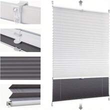 Persianas, cortinas e venezianas - Branco semi-transparente + cinzento escuro totalmente opaco à luz - Ver 2