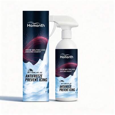 Spray quitanieves y hielo, limpiador de superficie de cristal automotriz para uso en exteriores en invierno, anticongelante, descongelante, antivaho