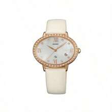 Orient 36mm Mother-Of-Pearl Dial Women's Quartz Watch, Genuine Leather Strap, 50M Water Resistant, Elegant Style FUNEK002W0 - White - View 1