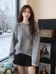 Women Sweaters - Xám - Xem 4