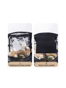 Mesh Swimming Bag, Fitness Bag, Fashionable Sports Ultralight Handbag, Beach Bag - Multicolor - View 5