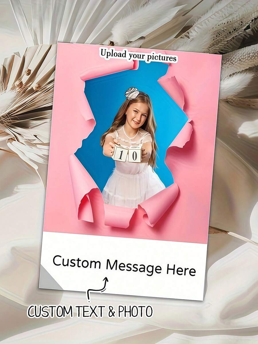 定制纸质贺卡 - 可使用独特的照片、文字和设计进行个性化定制，适用于婚礼、生日、洗礼等场合 - 适合所有场合 - 定制贺卡（含信封）。 - 多色13 - 查看 1