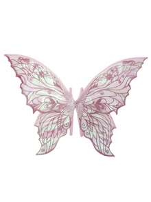 1件/套仙女蝴蝶翅膀，嘉年华派对表演道具，闪亮蝴蝶翅膀婚纱天使翅膀女士嘉年华服装配饰，彩色翅膀，情人节服装 - 彩色 - 查看 11