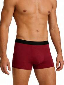 Quần boxer nam màu đỏ, thích hợp cho các dịp lễ, món quà hoàn hảo cho bạn trai/chồng, hoặc mặc hàng ngày. - Đỏ - Xem 2