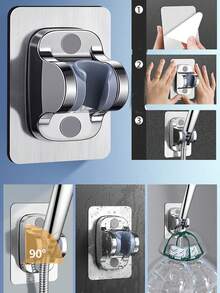 3pcs High Pressure Shower Head Set, Includes 1.5m Shower Hose & ABS Holder, Bathroom Handheld Massage Spray Nozzle, Suitable For Shower, Bathtub, Hot Water Heater