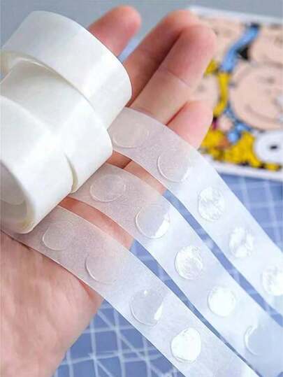 1/5 Roll Double-Sided Adhesive Dots, Transparent Balloon Glue Removable Glue Dots, Craft Glue Dots