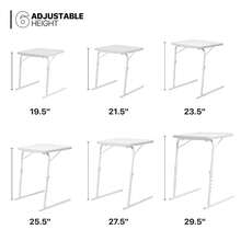 Tilting TV Tray Folding Table 22" Height Adjustable, Portable Multifunctional Portable Eating Dinner And Laptop Drawing Table On Bed Sofa - White - View 5