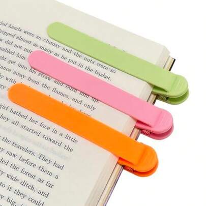 3-Pack Of Automatic Bookmarks, Silicone Smart Bookmarks, Suitable For Women, Men, And Children, Cute And Unique Bookmark Clips, Reading Accessories, And Gifts For Book Lovers.