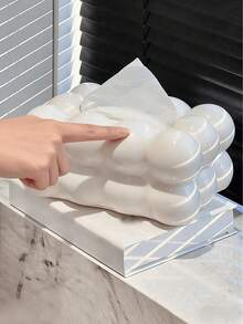 云朵造型纸巾盒 - 装饰性家居收纳盒，适用于客厅、卧室、厨房等多种场景，是节日和婚礼的理想礼物。 - 彩色 - 查看 1