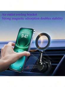 Dual Magnetic Clip Car Phone Holder - Universal, Compatible With Iphone And Android Phones, Sturdy , Perfect Birthday/Summer Gift For Family And Friends - One Size - View 1