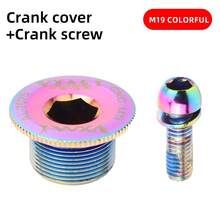 VXM 山地自行车 M18 M19 M20 曲柄螺丝 CNC 7075 铝合金曲柄盖自行车零件，兼容 Shimano 螺栓盖 - 彩色 - 查看 22