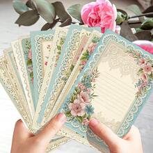 20张复古花卉字母纸风格墙贴套装，包含精美图片、蕾丝玫瑰明信片、浪漫小海报，适用于家居房间墙面装饰、宿舍墙面艺术照片拼贴。 - 彩色 - 查看 5