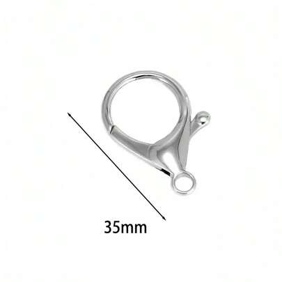 6pcs Creative Metal DIY Craft Lobster Clasp 35mm Bag Accessories Keychain Pendant With Chain Buckle