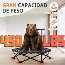 Trampolin Fitness Adultos Trampolín De Fitness Portátilde 42 Pulgadas con Mango De Es Ajustable Capacidad De 200 Kg Uso En Inter y Exter - ferroso - Ver 5