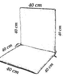 Garden, Balcony & Living Room Chair Cushion With Backrest - Apricot - View 3