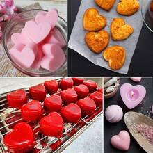 情人节DIY手工皂模具，心形硅胶模具，手工艺术皂模具 - 彩色 - 查看 6