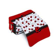 印花动物铅笔盒，双层翻盖文具收纳包，可装化妆品、刷子、钥匙、手机、硬币、小物件，适合学校、家庭、送礼、度假、节日（返校季、圣诞节） - 彩色 - 查看 7