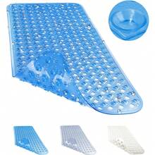 CYPNLSXD Alfombrilla para Bañera 88*40cm Tapete para Regadera Antideslizante Absorbente Alfombra de Baño Transparente Lavable a Máquina Accesorios para Baño de Tina para Niños y Adulto Mayor azul .Fashion - 221167957 - Ver 9