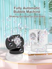Automatic Bubble Machine For Kids - Adjustable Angle - One-Button Start, Multiple Bubble Outlets - Suitable For Outdoor Play, Gatherings, Parties - Bubble Blowing Prop - Toys For Boys And Girls - Holiday Gift (Batteries Not Included - Local Bubble Solution Included) - Multicolor - View 7